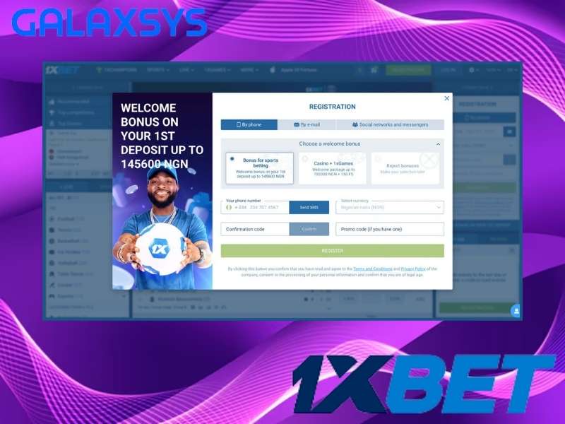 How to register at 1xBet