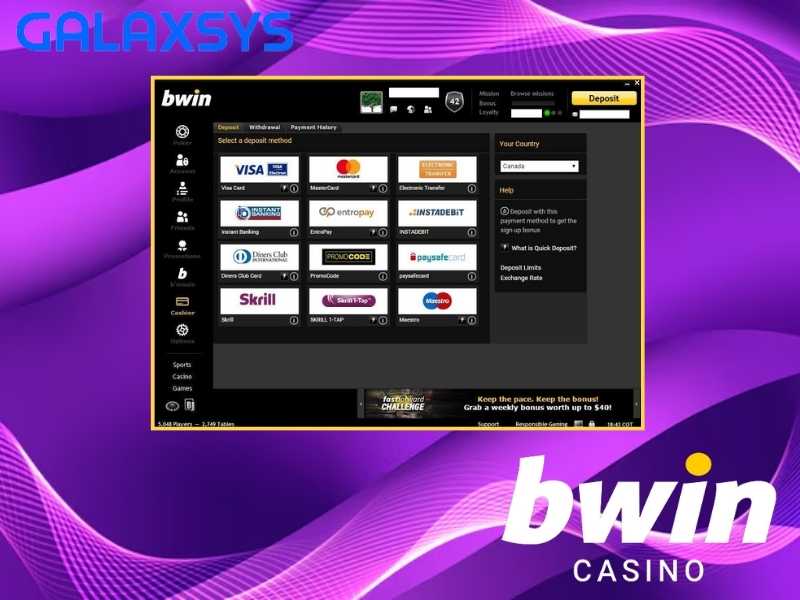 How to make a deposit at Bwin