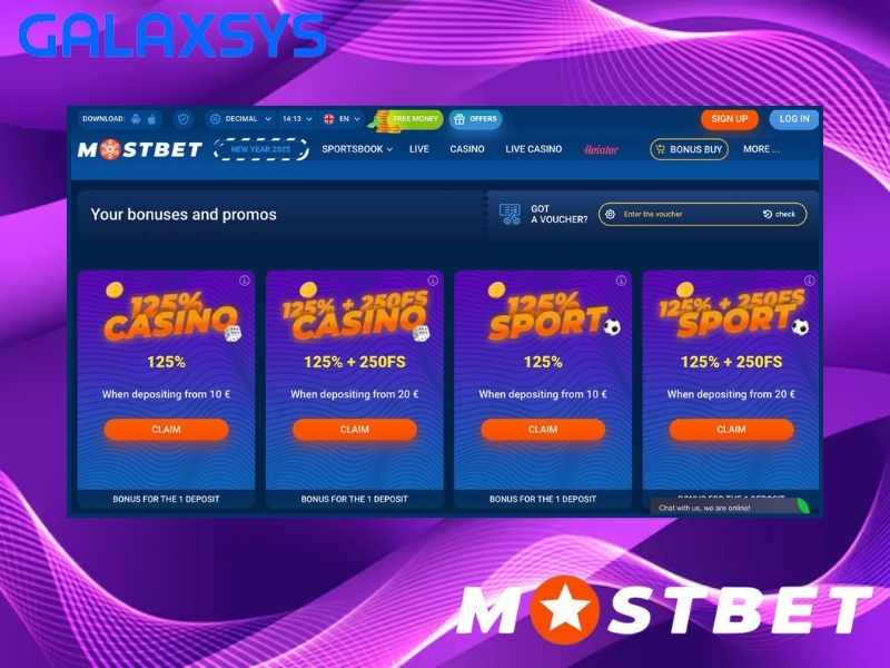 Bonuses and promotions at Mostbet