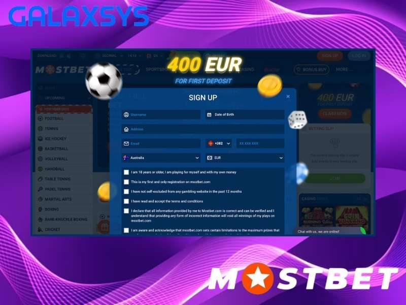 How to register at Mostbet