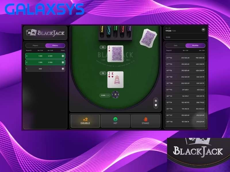 Symbols and bonus rounds in Blackjack game