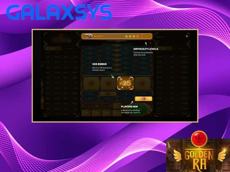 Key features of the Golden Ra game